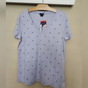 Splendid Women's Short Sleeve V-Neck T-Shirt ~PURPLE ~MEDIUM **NEW